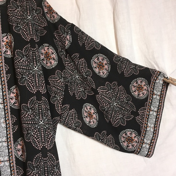 Max Studio Kimono Sz Small Oversized Boho Gyspy Lagenlook Boxy Artsy Layering - Picture 3 of 8